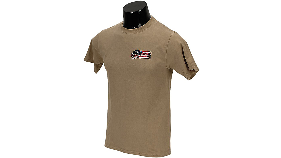Voodoo Tactical Patriot Banner Ribbon Logo T-Shirt - Men's, Extra Large, Sand, 20-9991025096