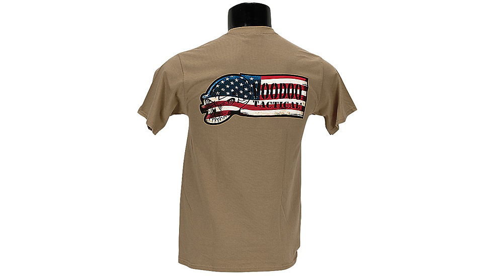 Voodoo Tactical Patriot Banner Ribbon Logo T-Shirt - Mens, Sand, Extra Large, 20-9991025096