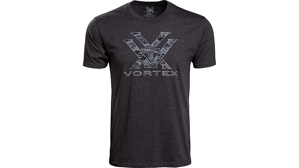 Vortex Camo Logo Short Sleeve T-Shirt - Mens, Charcoal Heather, Large, 120-15-CHHL