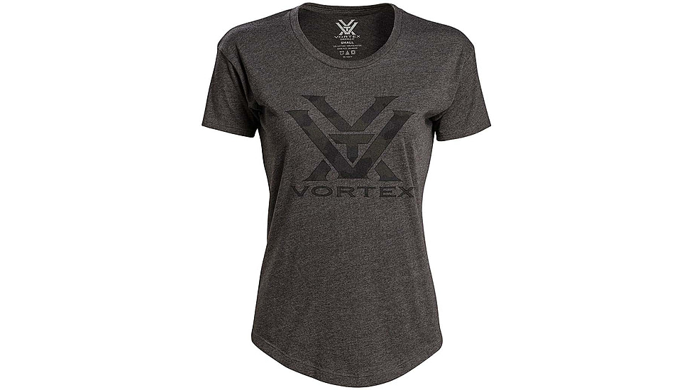 Vortex Camo Logo Short Sleeve T-Shirt - Womens, Charcoal Heather, XS, 121-48-CHHXS