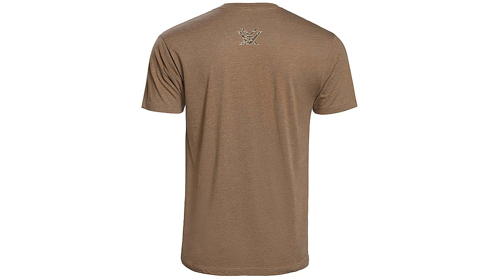 Vortex Camo Logo Short Sleeve T-Shirts - Mens, Coyote Heather, M, 120-15-CHEM