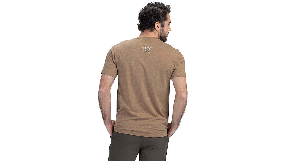 Vortex Camo Logo Short Sleeve T-Shirts - Mens, Coyote Heather, M, 120-15-CHEM