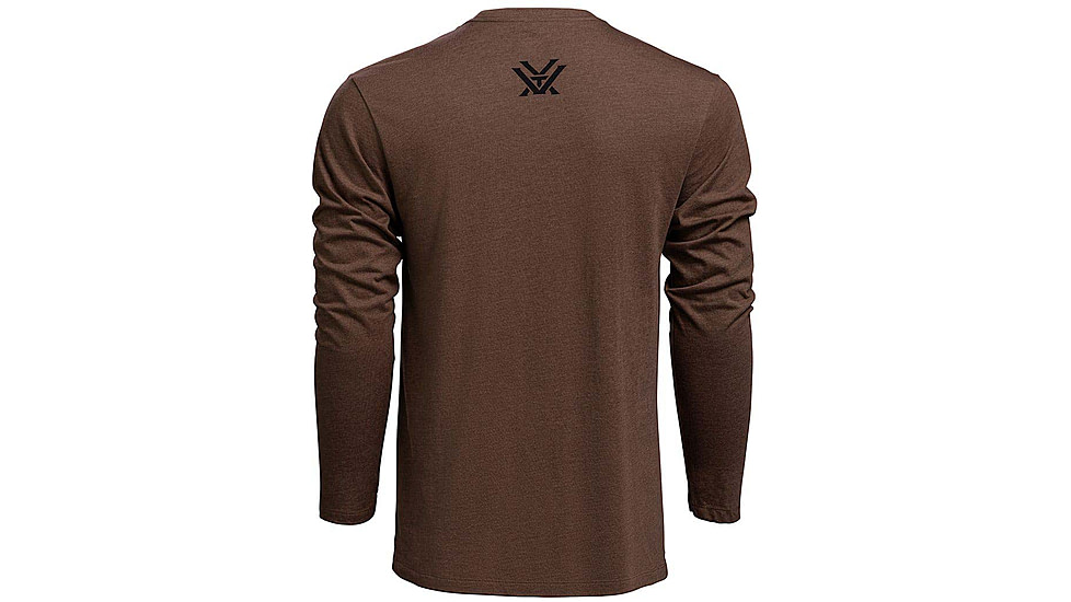 Vortex Core Logo LS T-Shirt - Mens, Brown Heather, S, 221-02-BRHS