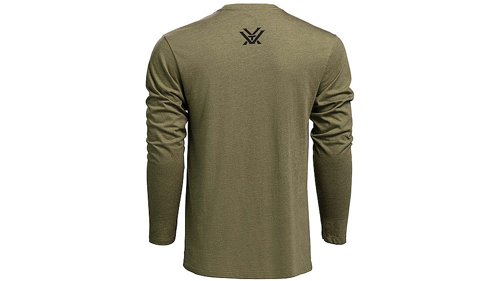 Vortex Core Logo LS T-Shirt - Mens, Military Heather, S, 221-02-MIHS