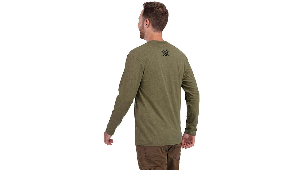 Vortex Core Logo LS T-Shirt - Mens, Military Heather, S, 221-02-MIHS