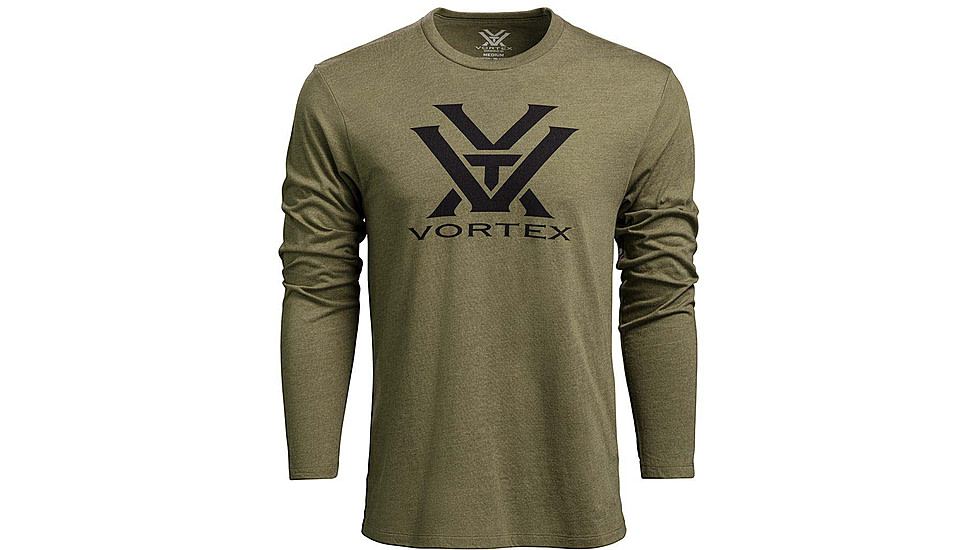 Vortex Core Logo LS T-Shirt - Mens, Military Heather, S, 221-02-MIHS