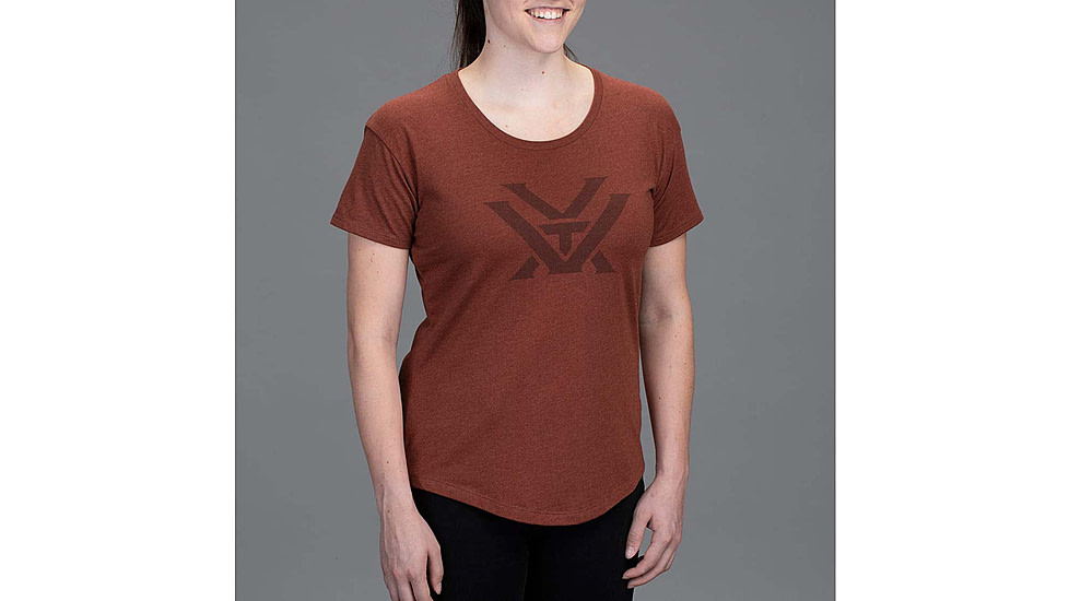 Vortex Core Logo SS T-Shirt - Womens, Rust Heather, L, 221-23-RUHL