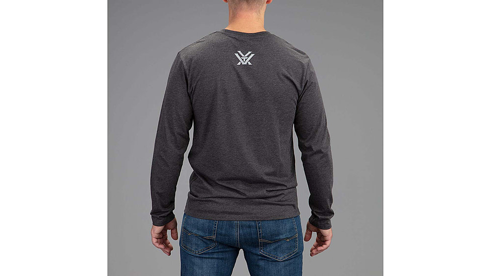 Vortex Digi Cam Core Logo LS T-Shirt - Mens, Charcoal Heather, S, 221-04-CHHS