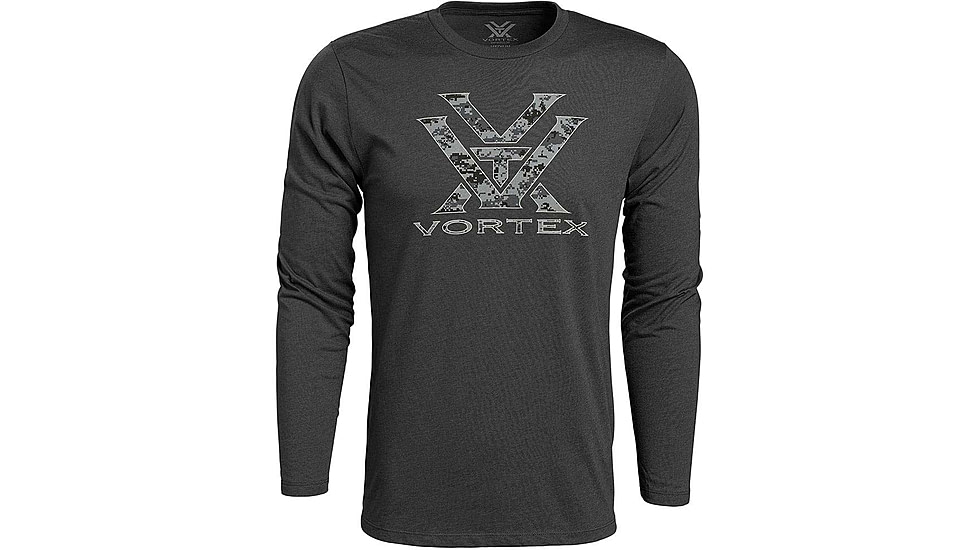 Vortex Digi Cam Core Logo LS T-Shirt - Mens, Charcoal Heather, S, 221-04-CHHS