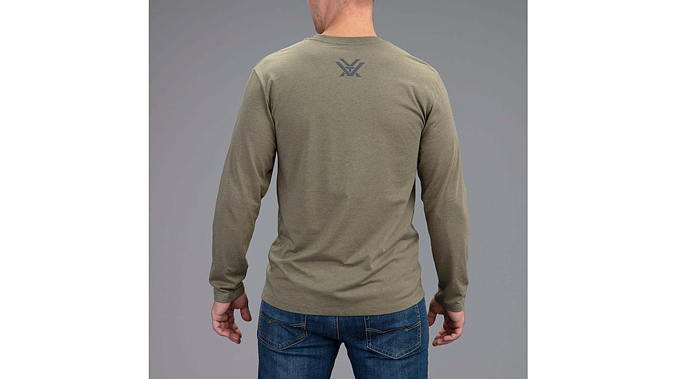 Vortex Digi Cam Core Logo LS T-Shirt - Mens, Military Heather, S, 221-04-MIHS