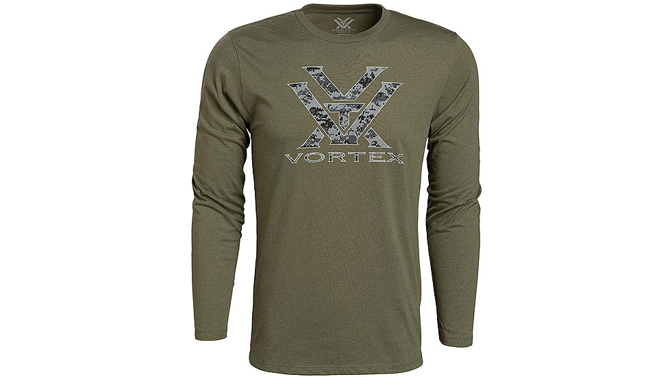 Vortex Digi Cam Core Logo LS T-Shirt - Mens, Military Heather, S, 221-04-MIHS