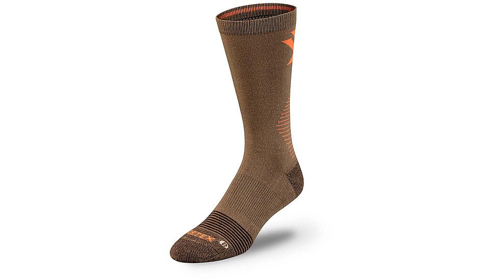 Vortex Pursuit Trail Crew Active Sock - Mens, Woodland Brown, L, 122-46-WBRL