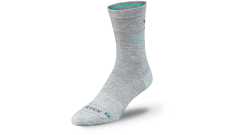 Vortex Pursuit Trail Crew Active Sock - Womens, Grey Heather/Aqua, L, 122-36-GHAL