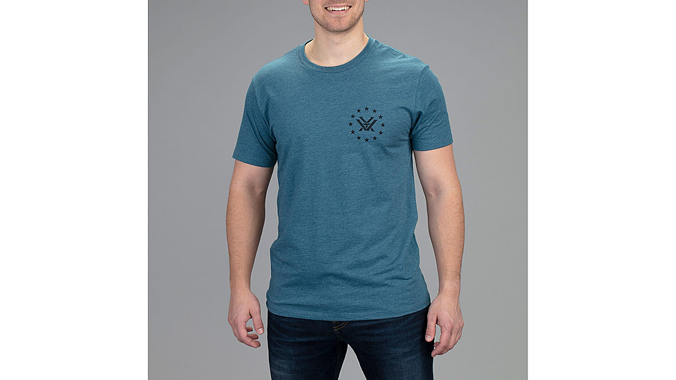 Vortex Salute Short Sleeve T-Shirt - Mens, Blue, Medium, 121-14-SBHM