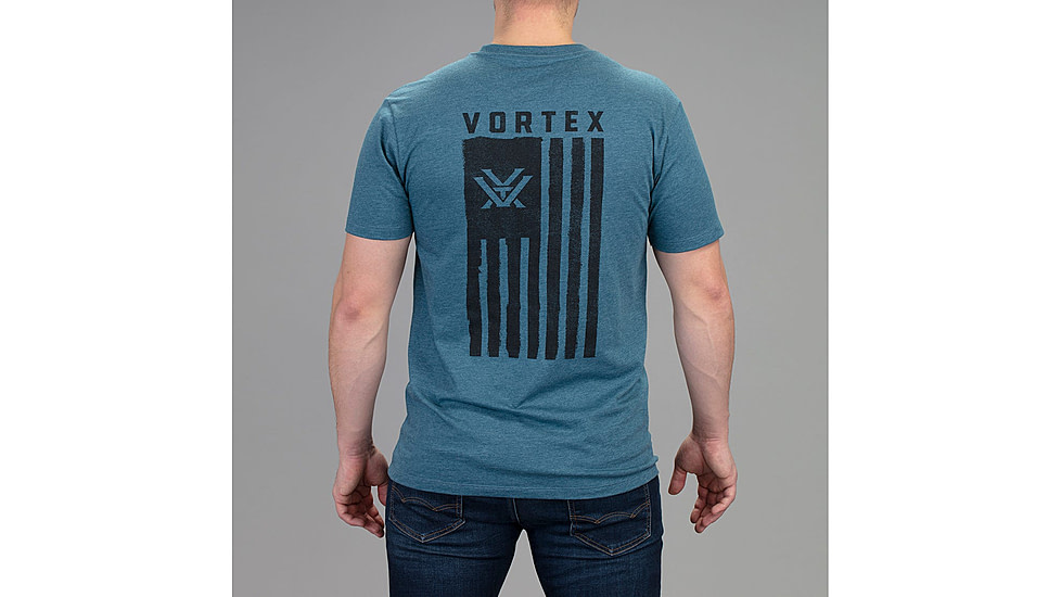 Vortex Salute Short Sleeve T-Shirt - Mens, Blue, Medium, 121-14-SBHM