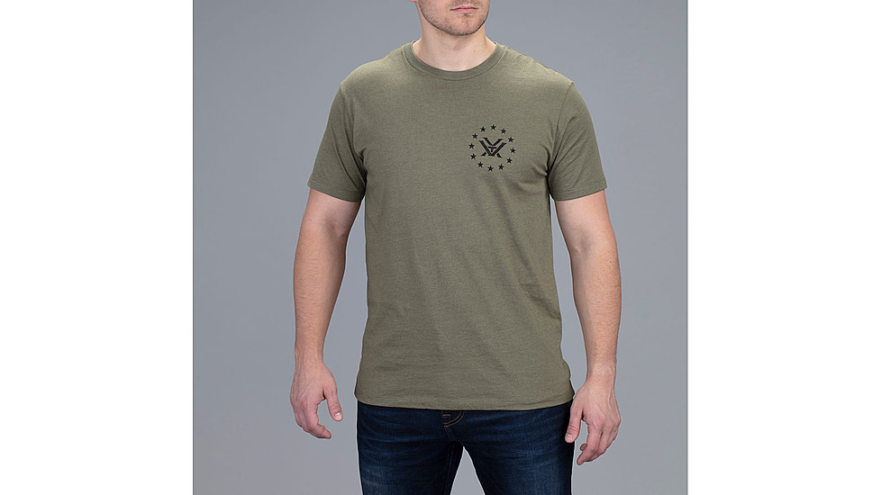 Vortex Salute Short Sleeve T-Shirt - Mens, Green, 3XL, 121-14-MIH3X