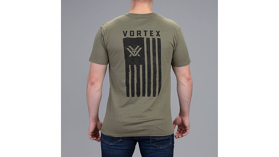 Vortex Salute Short Sleeve T-Shirt - Mens, Green, 3XL, 121-14-MIH3X