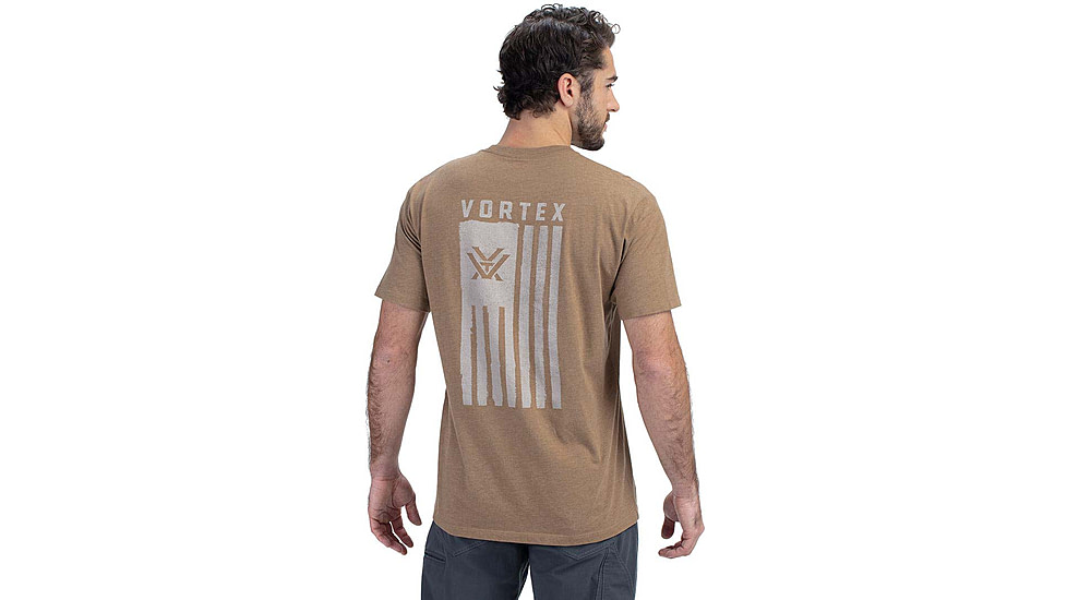 Vortex Salute Short Sleeve T-Shirts - Mens, Coyote Heather, 2XL, 121-14-CHE2X