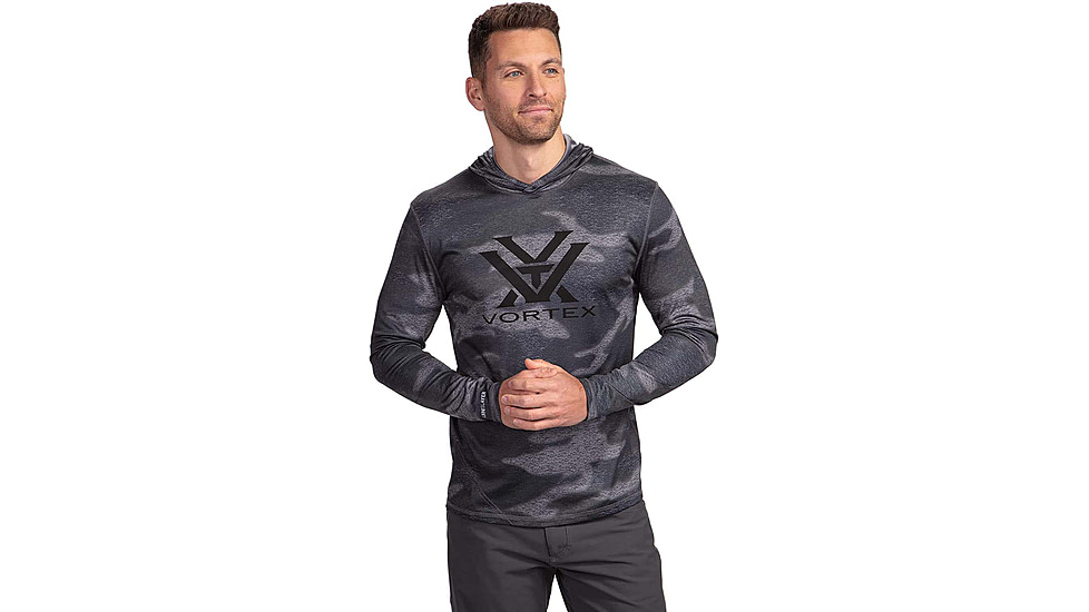 Vortex Sun Slayer LS Hoodie - Mens, Black Camo, XL, 121-20-BCAXL
