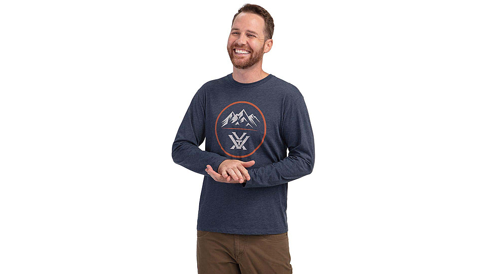 Vortex Three Peaks LS T-Shirt - Mens, Navy Heather, M, 222-01-NAHM