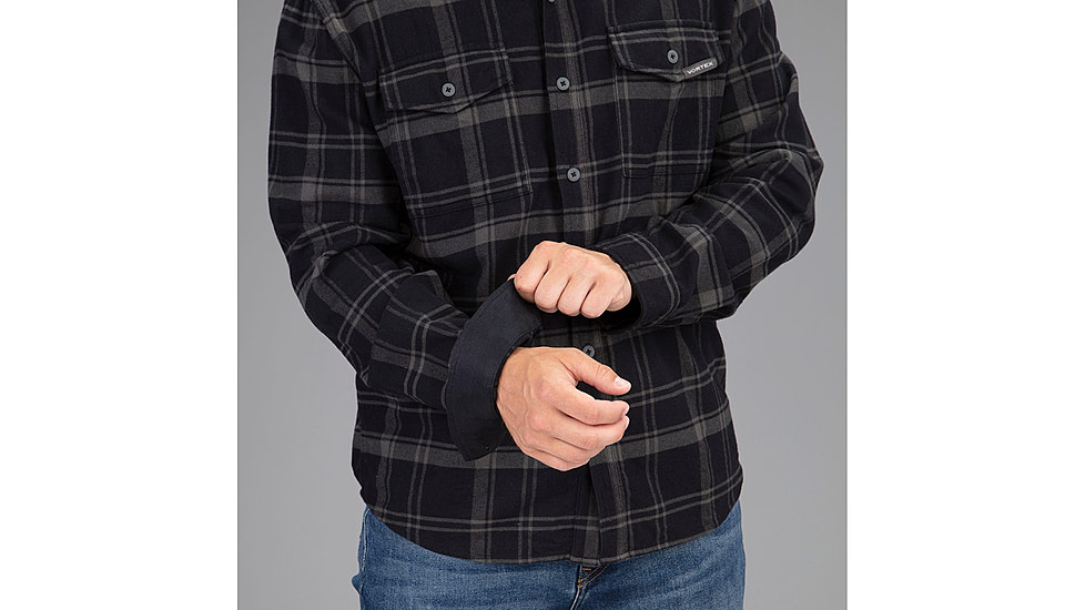 Vortex Timber Rush Flannel - Mens, Black, Extra Large, 220-14-BLKXL