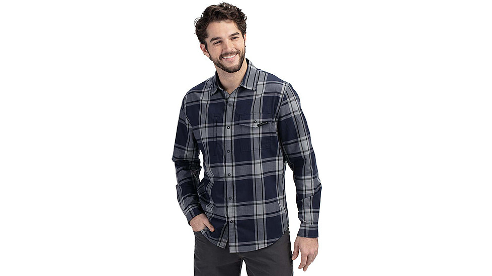 Vortex Trail Call Tech Flannel - Mens, Extra Large, Blue Heather, 221-39-BUHXL