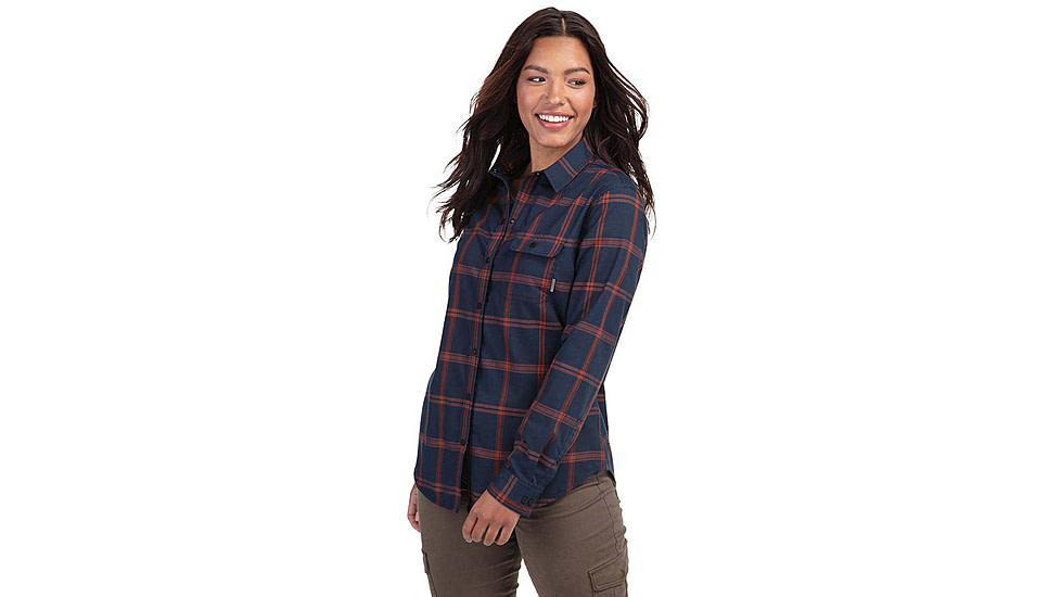 Vortex Trail Call Tech LS Flannel - Womens, Black Iris, XS, 221-40-BLIXS