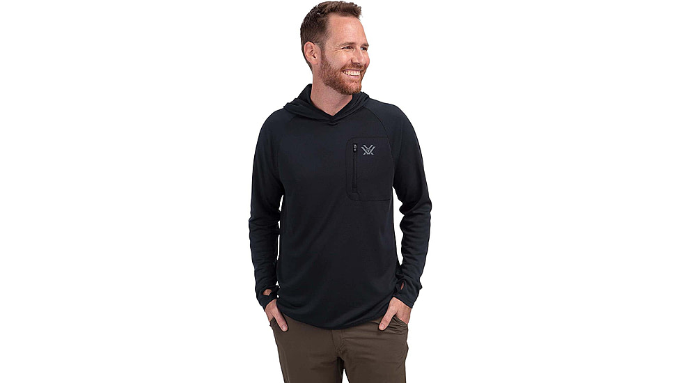 Vortex Weekend Rucker Hooded Long Sleeve - Mens, Black, L, 121-24-BLKL