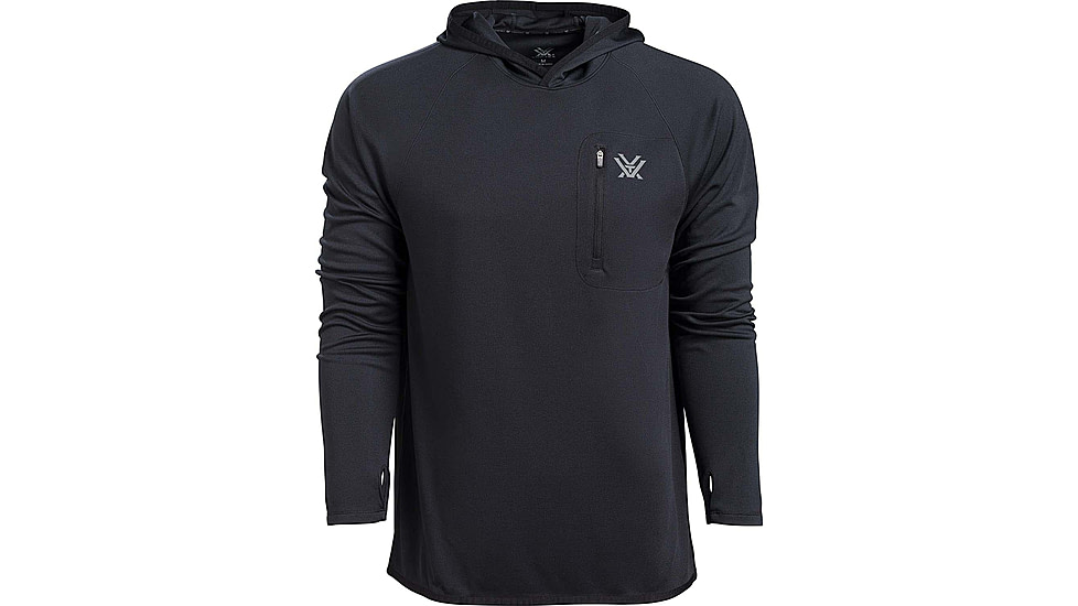 Vortex Weekend Rucker Hooded Long Sleeve - Mens, Black, L, 121-24-BLKL