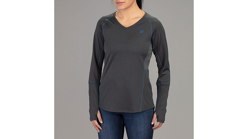 Vortex Weekend Rucker Long Sleeve Top - Womens, Charcoal, Small, 121-26-CHRS