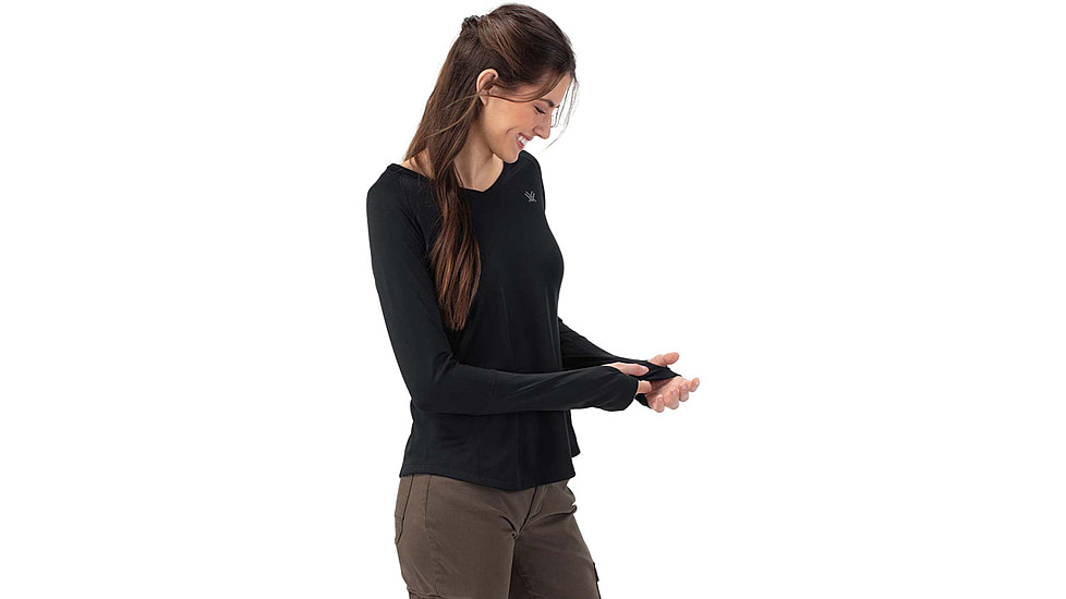 Vortex Weekend Rucker Long Sleeve Tops - Womens, Black, M, 121-26-BLKM