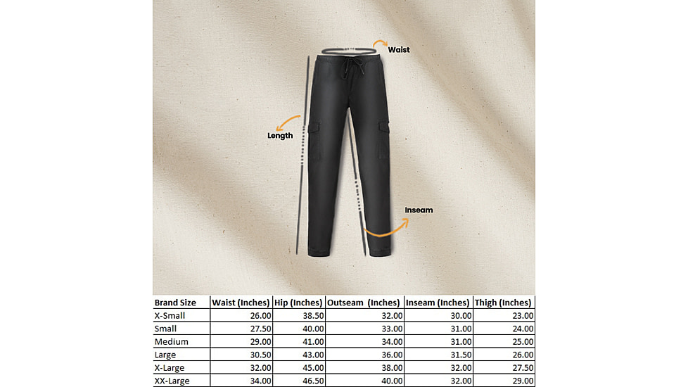 White Duck Cargo Stretch Jogger Pants - Mens, Black, Medium, WD-JPC-BL-02