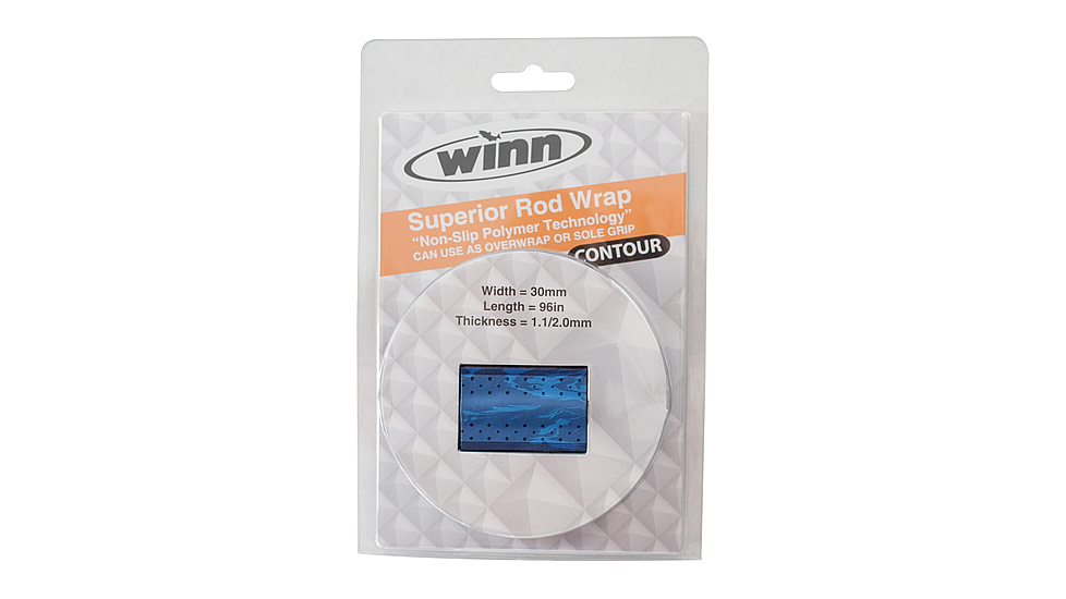 Winn Grips CONTOUR Rod Grip Overwrap, 96in L,30mmW, Blue Camo, All-Weather-Durable WD Polymer Material, OWC11-BC