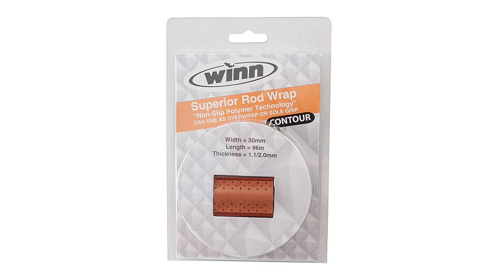 Winn Grips CONTOUR Rod Grip Overwrap, 96in L,30mmW, Saddle All-Weather-Durable WD Polymer Material, OWC11-SD