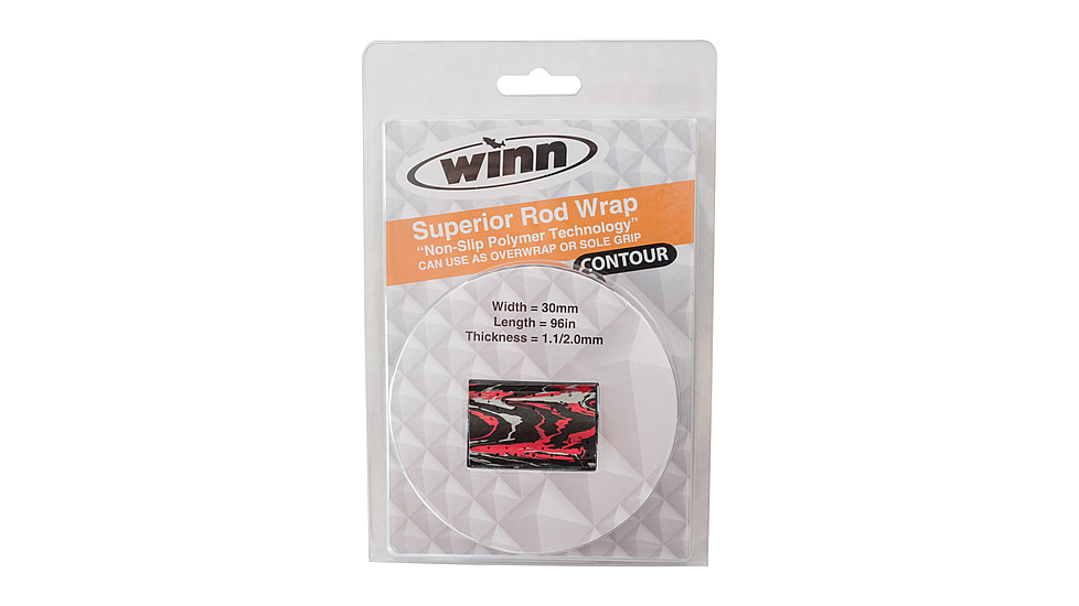 Winn Grips CONTOUR Rod Grip Overwrap, 96in L,30mmW Wildfire, All-Weather-Durable WD Polymer Material, OWC11-WF