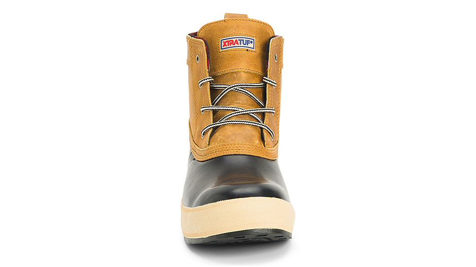 Xtratuf 6in Legacy Lace Boot - Mens, Black/Amber Gold, 10, LLM6-901-TAN-100