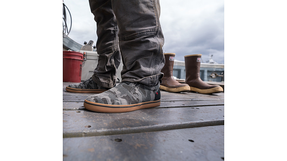 Xtratuf Canvas Sharkbyte Deck Shoe - Mens, Black Camo, 7, XSB-002-BLK-070