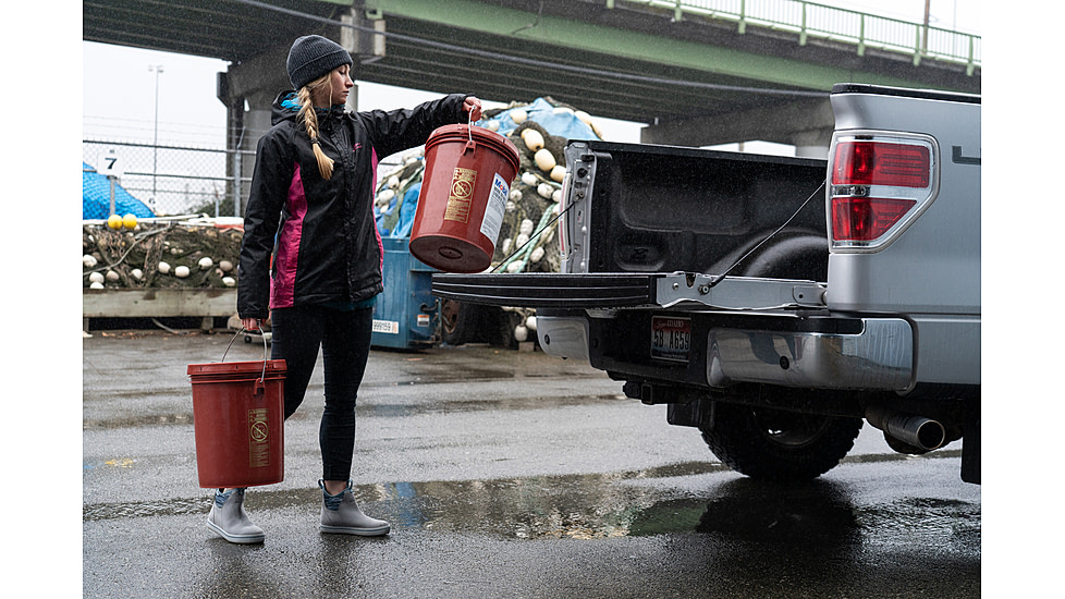 Xtratuf Leather 6 in Ankle Deck Boot - Womens, Gray/Isa Dolphin/Blue Mirage/Waveprint, 6, XWAL-1BG-GRY-060