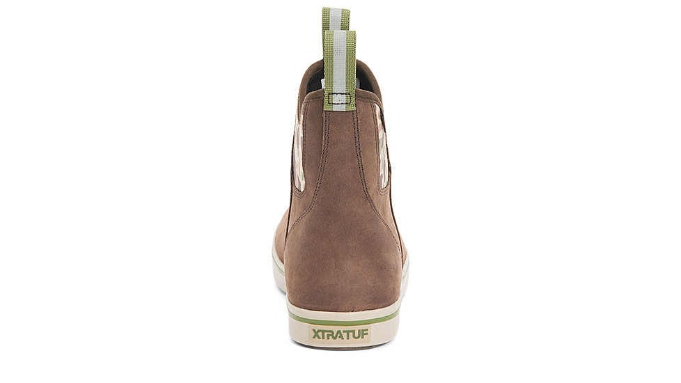 Xtratuf Leather 6in Ankle Deck Boot - Mens, Brunette/Chocolate Brown/Duck Camo, 8, XAL-DCAM-BRN-080