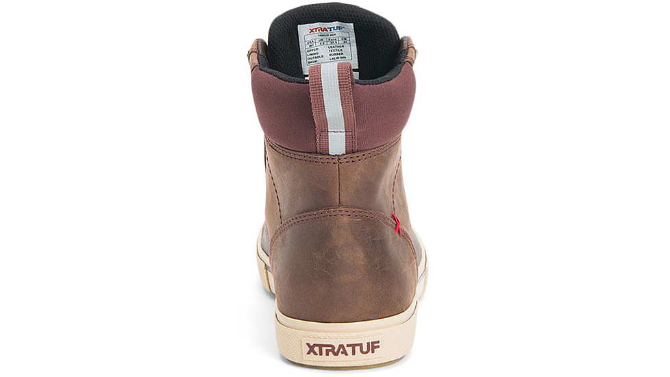 Xtratuf Leather Ankle Deck Boot Lace Shoe - Womens, Brunette/Rum Raisin, 7, LALW-900-BRN-070