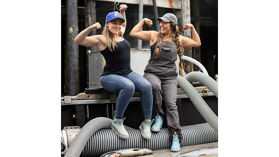 Xtratuf Wheelhouse 6 in Ankle Deck Boot - Womens, Blue Coho Print, 7, XWW-2CH-BLU-070