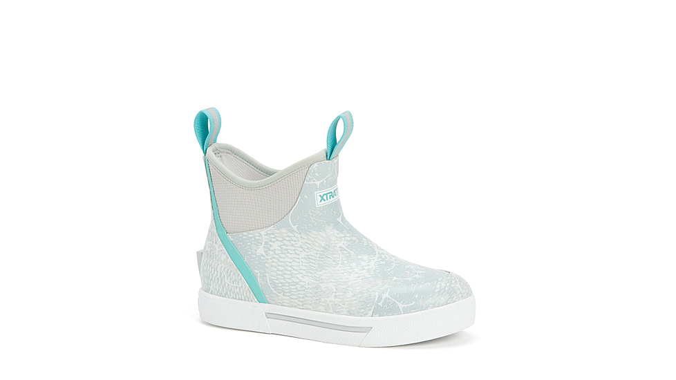Xtratuf Wheelhouse 6 in Ankle Deck Boot - Womens, Blue Coho Print, 7, XWW-2CH-BLU-070