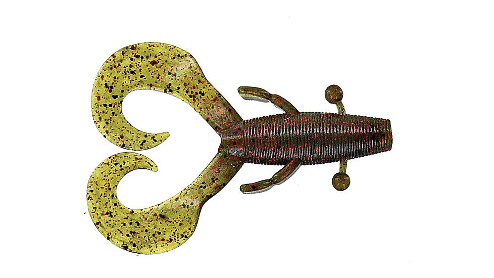 Yamamoto Baits Cowboy Creature Bait, 4in, 7pk, Watermelon Black Red/Light Watermelon, Red/Black, 136-07-955