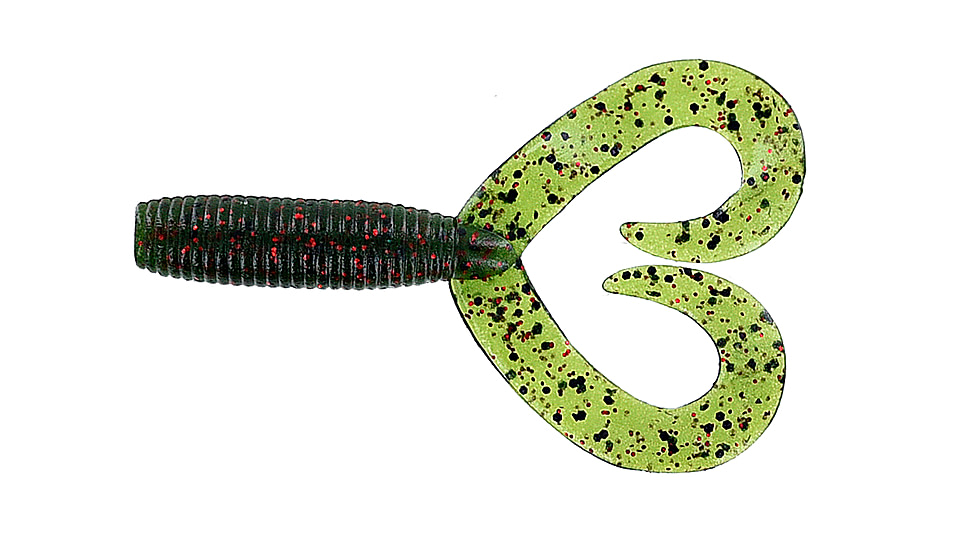 Yamamoto Baits Double Tail Grub 5in, 20pk, Watermelon with Black &amp; Red, 16-20-208