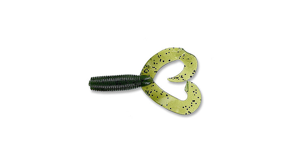 Yamamoto Baits Double Tail Grub 5in, 20pk, Watermelon with Large Black, 16-20-194