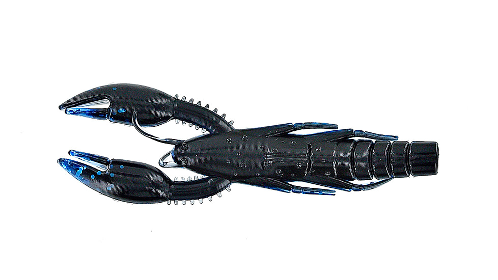 Yamamoto Baits PsychoDad Crawdad Bait, 4in, 5pk, Black &amp; Blue, 3K-05-971