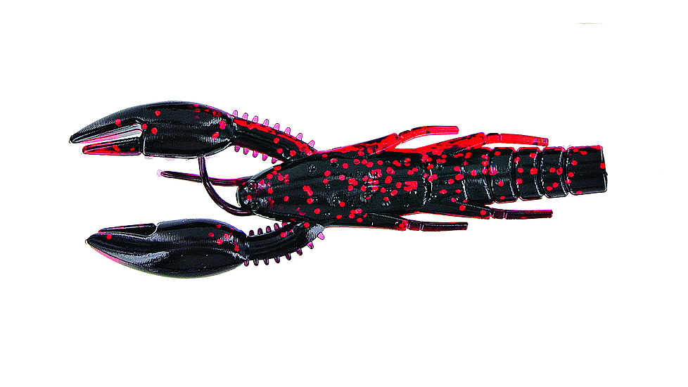 Yamamoto Baits PsychoDad Crawdad Bait, 4in, 5pk, Black &amp; Red, 3K-05-972