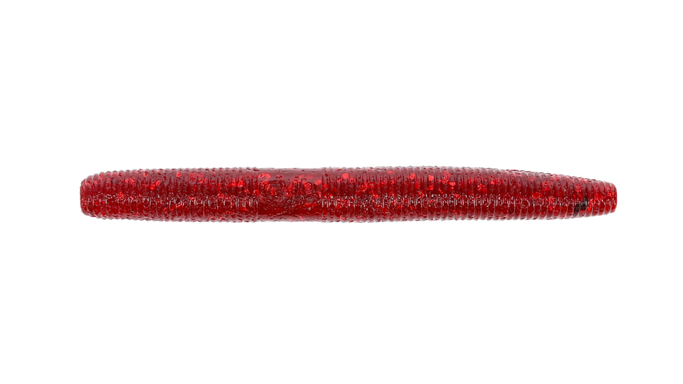 Yamamoto Baits Slim Senko Worm, 10, 3in, Red-Red Flake, YAM-9B-10-009