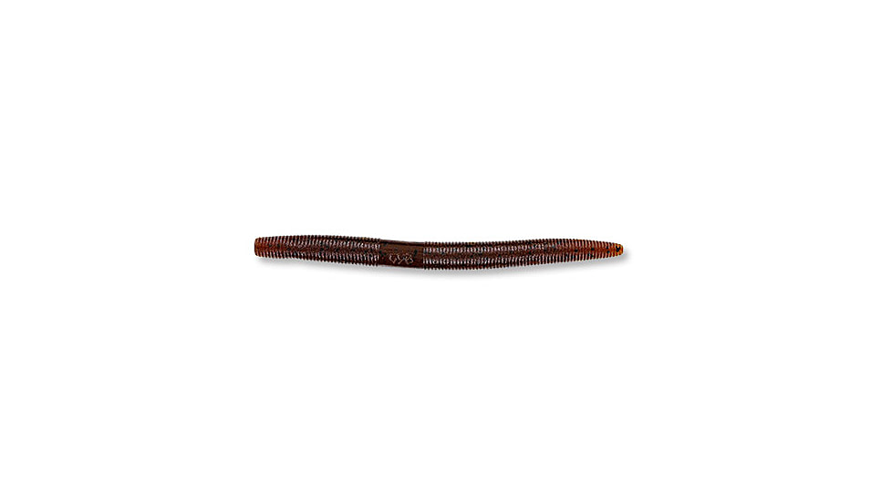 Yamamoto Baits Senko Worm, 10, 5in, Dark Pumpkin-Black Flake, YAM-9-10-286