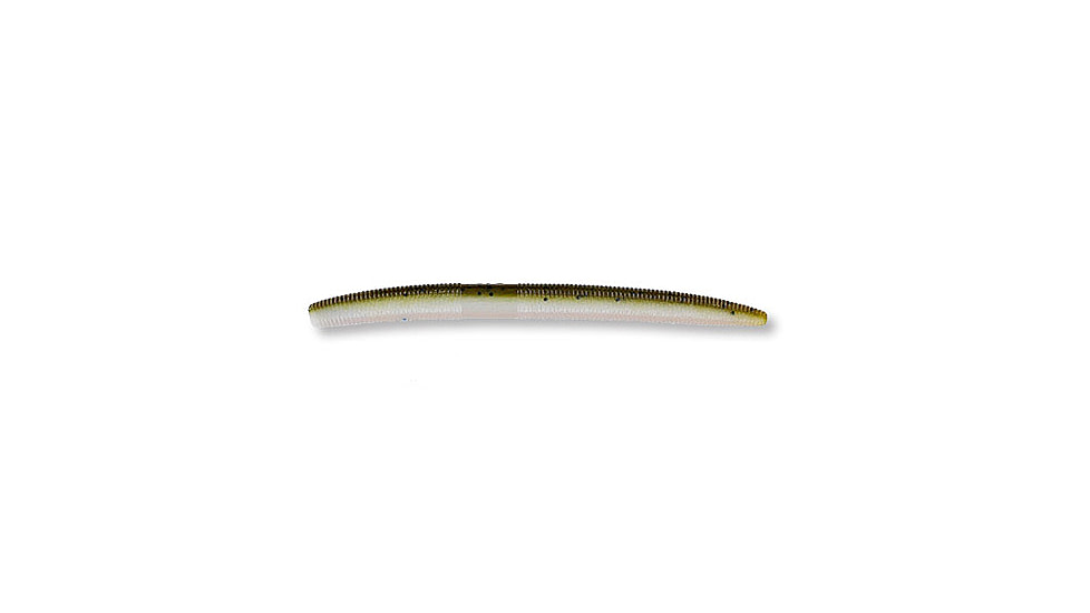 Yamamoto Baits Senko Worm, 10, 5in, Green Pumpkin-White, YAM-9-10-981